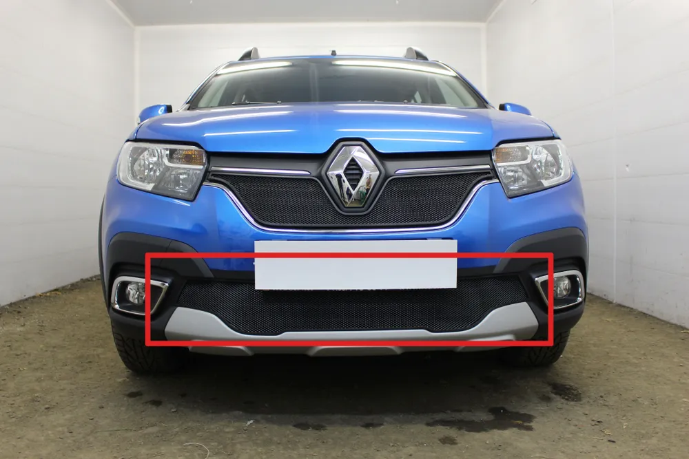 Защитная сетка радиатора низ для Renault Sandero II Рестайлинг