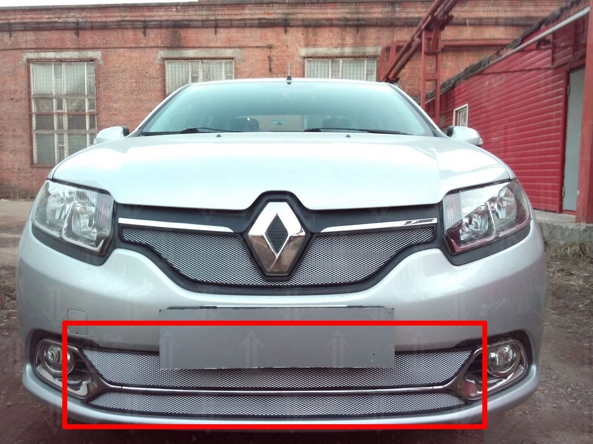 Защитная сетка радиатора низ для Renault Logan II