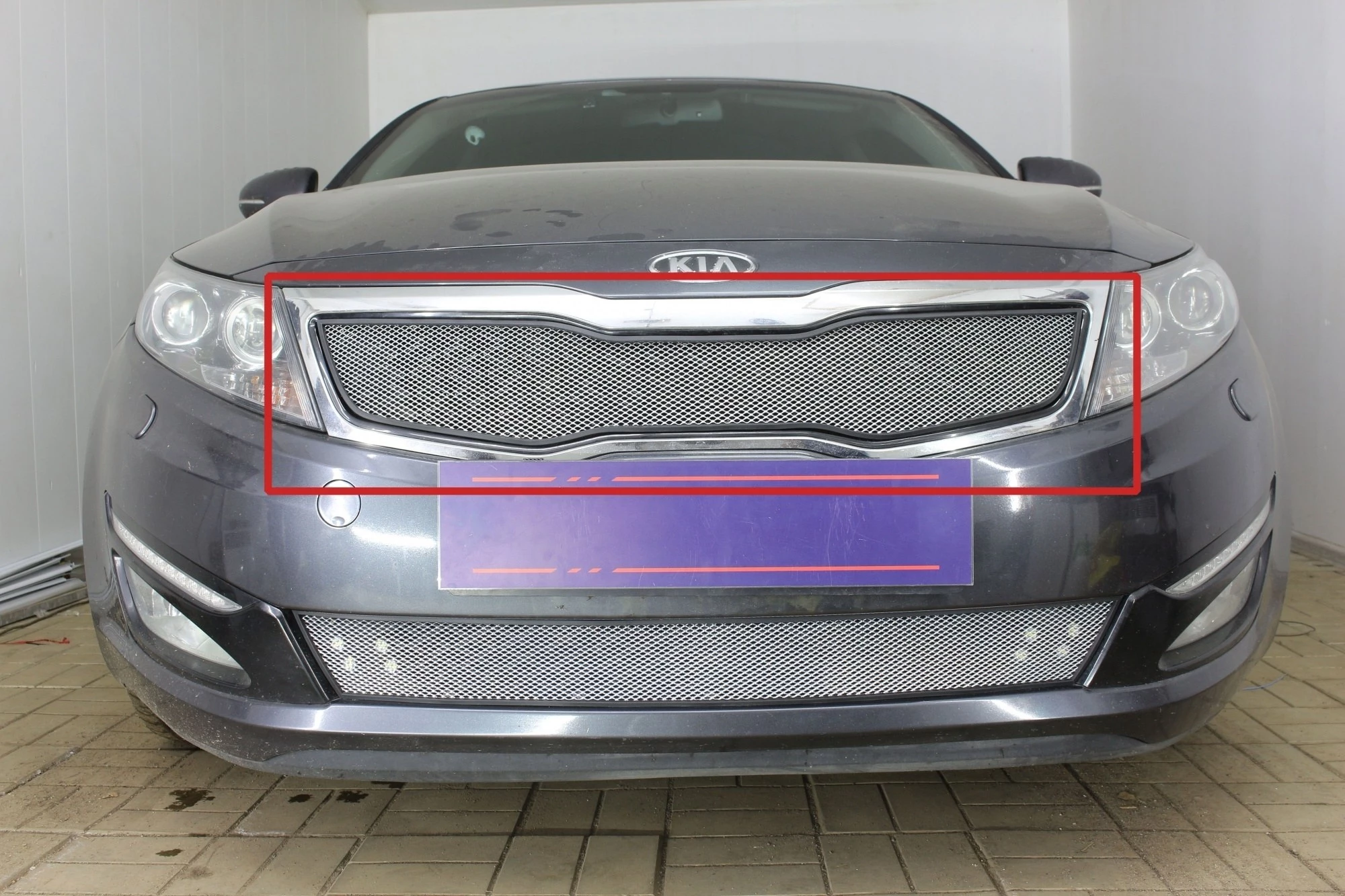 Защитная сетка радиатора верх для Kia Optima III