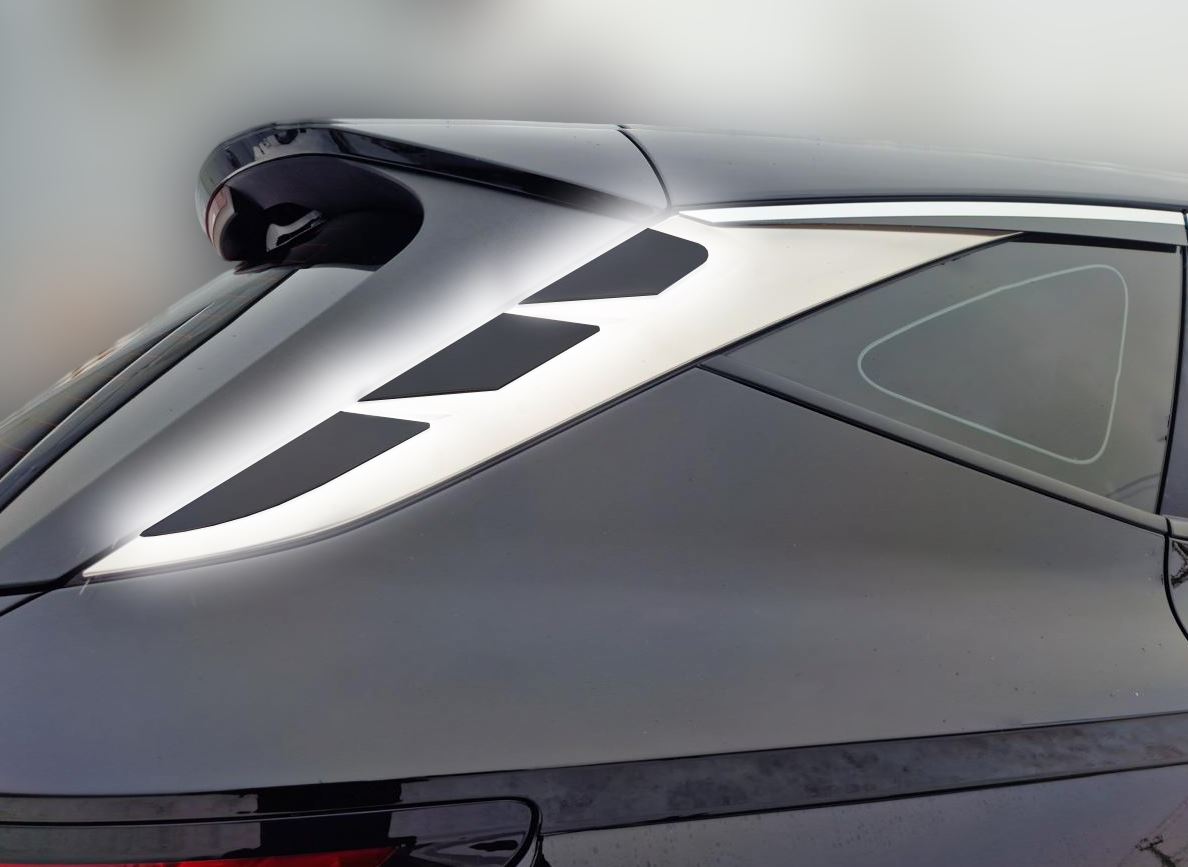 Наклейки на боковые хромированные накладки для Hyundai Tucson IV Рестайлинг