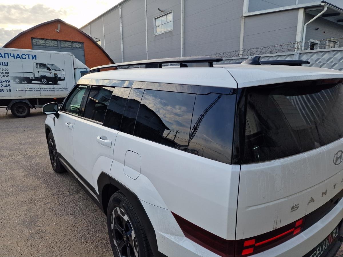 Дефлекторы окон 2D 6 шт. (под наклоном) для Hyundai Santa Fe V (MX5)