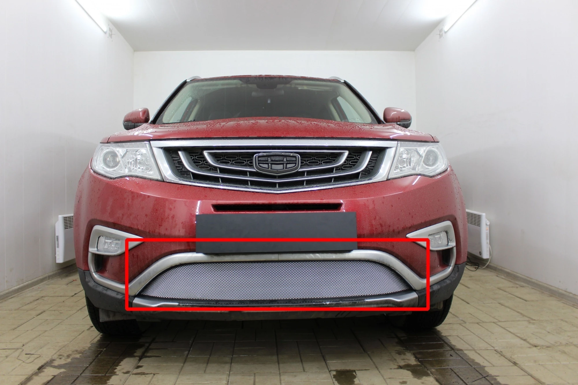 Защитная сетка радиатора низ для Geely Atlas I