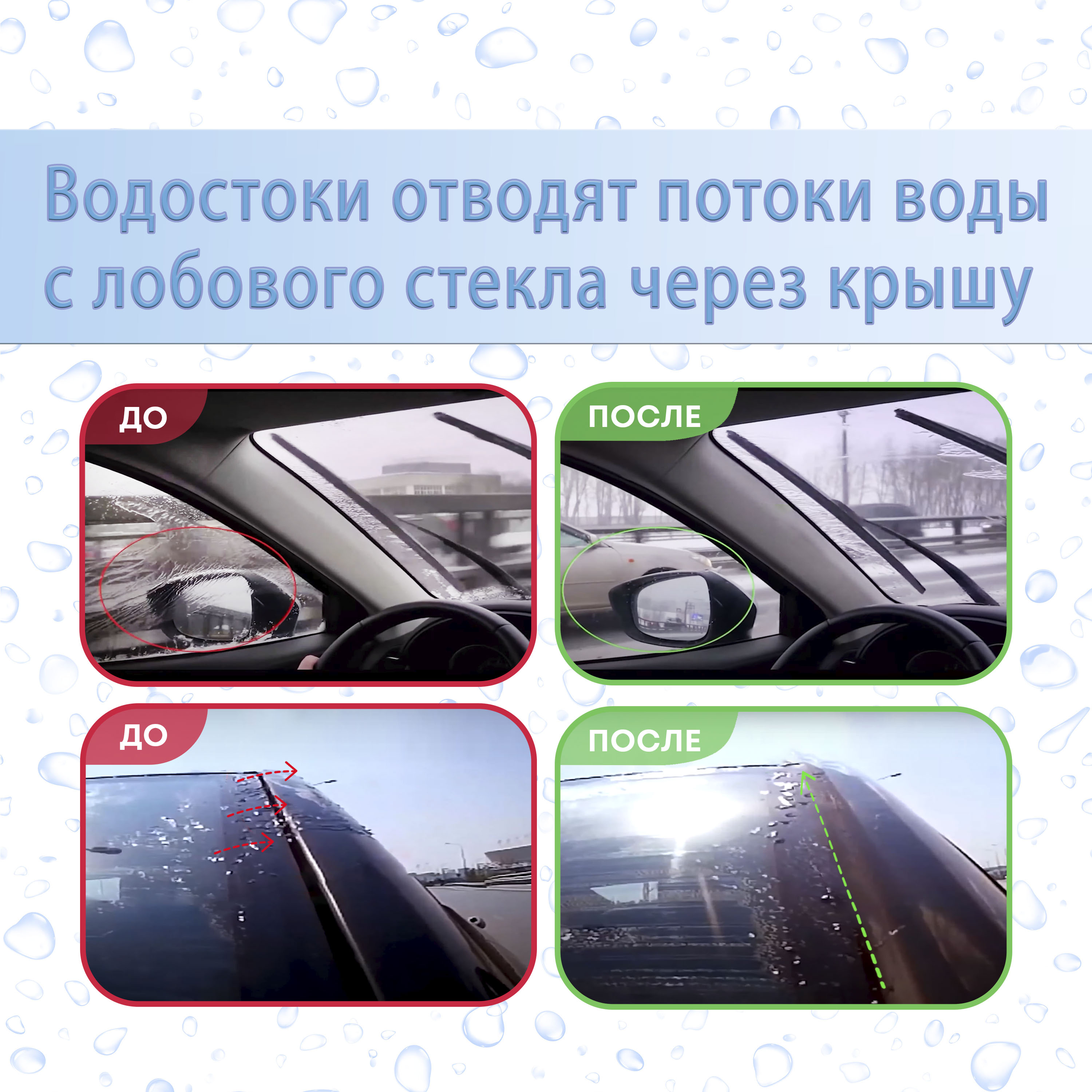 Дефлектор (водосток) лобового стекла для Kia Seltos I