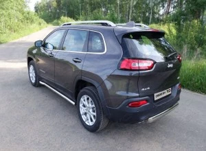 Пороги труба 60,3 мм для Jeep Cherokee V (KL) Рестайлинг