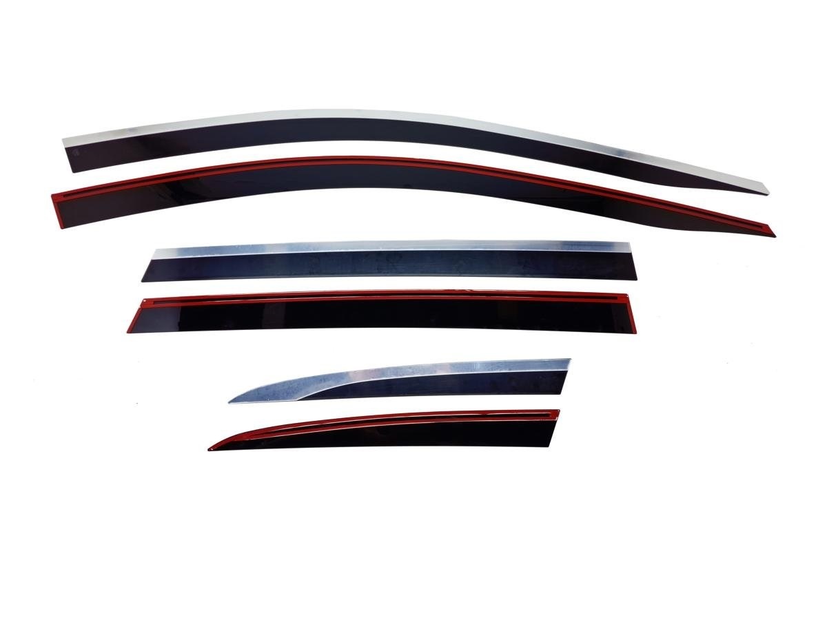 Дефлекторы окон 2D с хром накладками 6 шт. для Honda CR-V V Рестайлинг