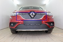 Зимняя заглушка радиатора на стяжке верх (2 части) для Renault Arkana I