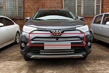 Защитная сетка радиатора верх, с камерой для Toyota RAV4 IV (XA40) Рестайлинг