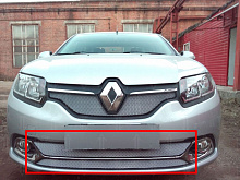 Защитная сетка радиатора низ для Renault Logan II