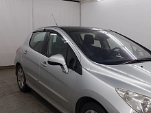 Дефлекторы окон 2D с хром накладками 4 шт. под наклоном для Peugeot 308 I Рестайлинг