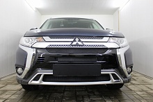 Защитная сетка радиатора комплект 3 части, с парктроником для Mitsubishi Outlander III Рестайлинг 3