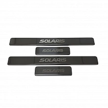 Накладки на пороги из нержавеющей стали 4шт. для Solaris HS I