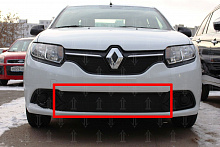 Защитная сетка радиатора низ для Renault Logan II