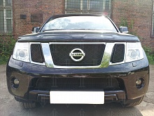 Защитная сетка радиатора низ для Nissan Navara (Frontier) III (D40) Рестайлинг