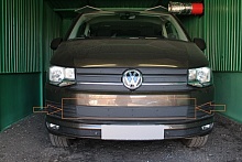 Зимняя заглушка радиатора к съемной сетке низ (2 части) для Volkswagen Multivan T6