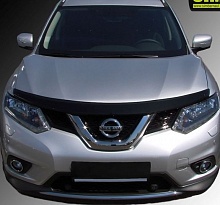 Дефлектор капота темный для Nissan X-Trail III Рестайлинг