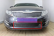 Зимняя заглушка радиатора на стяжке низ для Kia Optima III