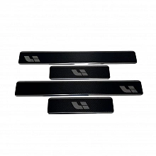 Накладки на пороги нержавеющая сталь под карбон 4шт. для LiXiang L9 I Рестайлинг