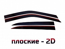 Дефлекторы окон 2D 4 шт. для Mitsubishi Eclipse Cross I Рестайлинг