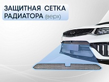 Защитная сетка радиатора верх, с камерой для Geely Tugella I Рест