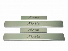 Накладки на пороги из нержавеющей стали 4шт. для Daewoo Matiz I