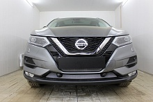 Защитная сетка радиатора низ с парктроником 2 части для Nissan Qashqai II Рестайлинг