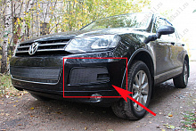 Защитная сетка радиатора боковые (2 части) для Volkswagen Touareg II