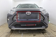 Зимняя заглушка радиатора на стяжке верх для Toyota RAV4 V (XA50)