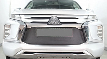 Зимняя заглушка радиатора на стяжке низ для Mitsubishi Pajero Sport III Рестайлинг