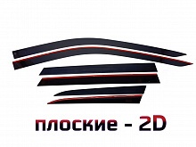 Дефлекторы окон 2D 6 шт. для Jeep Grand Cherokee IV (WK2) Рестайлинг