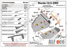 Защита топливного бака (левая сторона) для Mazda CX-5 I Рестайлинг