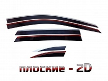 Дефлекторы окон 2D с хром накладками 6 шт. для Kia Sorento III Prime