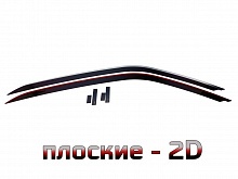 Дефлекторы окон 2D с хром накладками 2 шт. для Dodge Challenger III