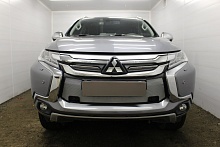 Защитная сетка радиатора низ, с парктроником для Mitsubishi Pajero Sport III