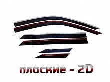 Дефлекторы окон 2D с хром накладками 6 шт. для Peugeot 2008 II