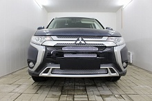 Защитная сетка радиатора хром для Mitsubishi Outlander III Рестайлинг 3