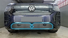 Зимняя заглушка радиатора на стяжке низ 2 части для Volkswagen Teramont II (China Market)