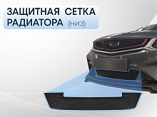 Защитная сетка радиатора низ 2 части для Geely Coolray I